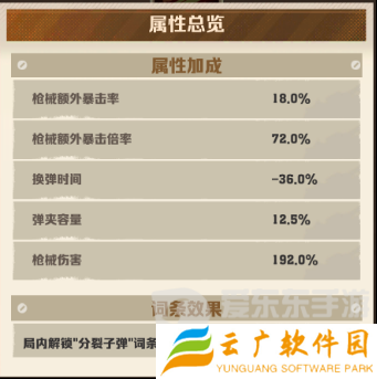 向僵尸开炮枪械子弹技能是什么 枪械子弹技能介绍